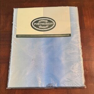 Portmeirion Bue Ombre 100% Cotton  Tablecloth 60 X 84 Oblong Dining